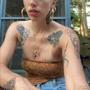 Motel Rocks Marble Bandeau Top